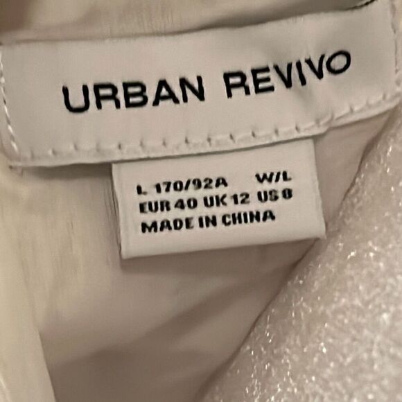 Urban Revio 8 Square Neck Tiered Midi Dress White Embroidered Floral Coquette - Picture 9 of 10